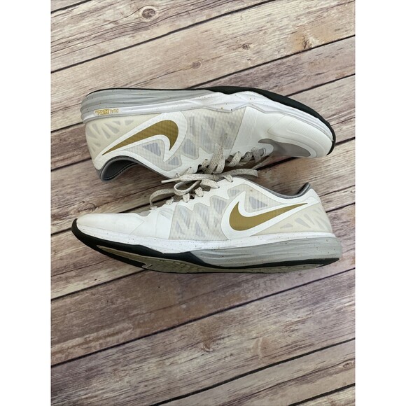 Nike Dual Fusion TR 3 White Gold Running Training Athletic Shoes Womens Size 9 - Picture 5 of 9